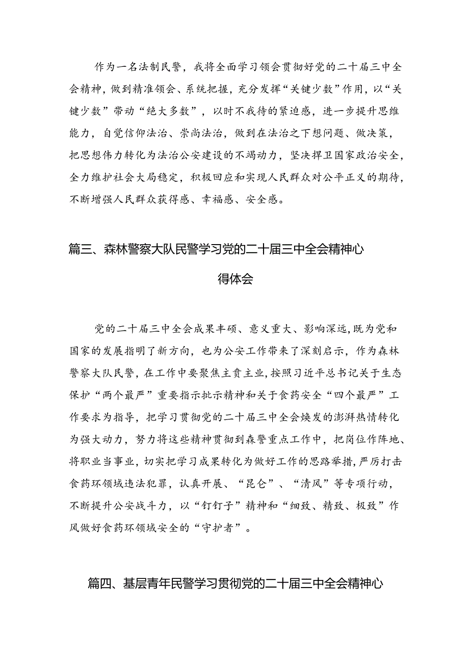 （10篇）车管所民警学习党的二十三中全会精神研讨发言（精选）.docx_第3页