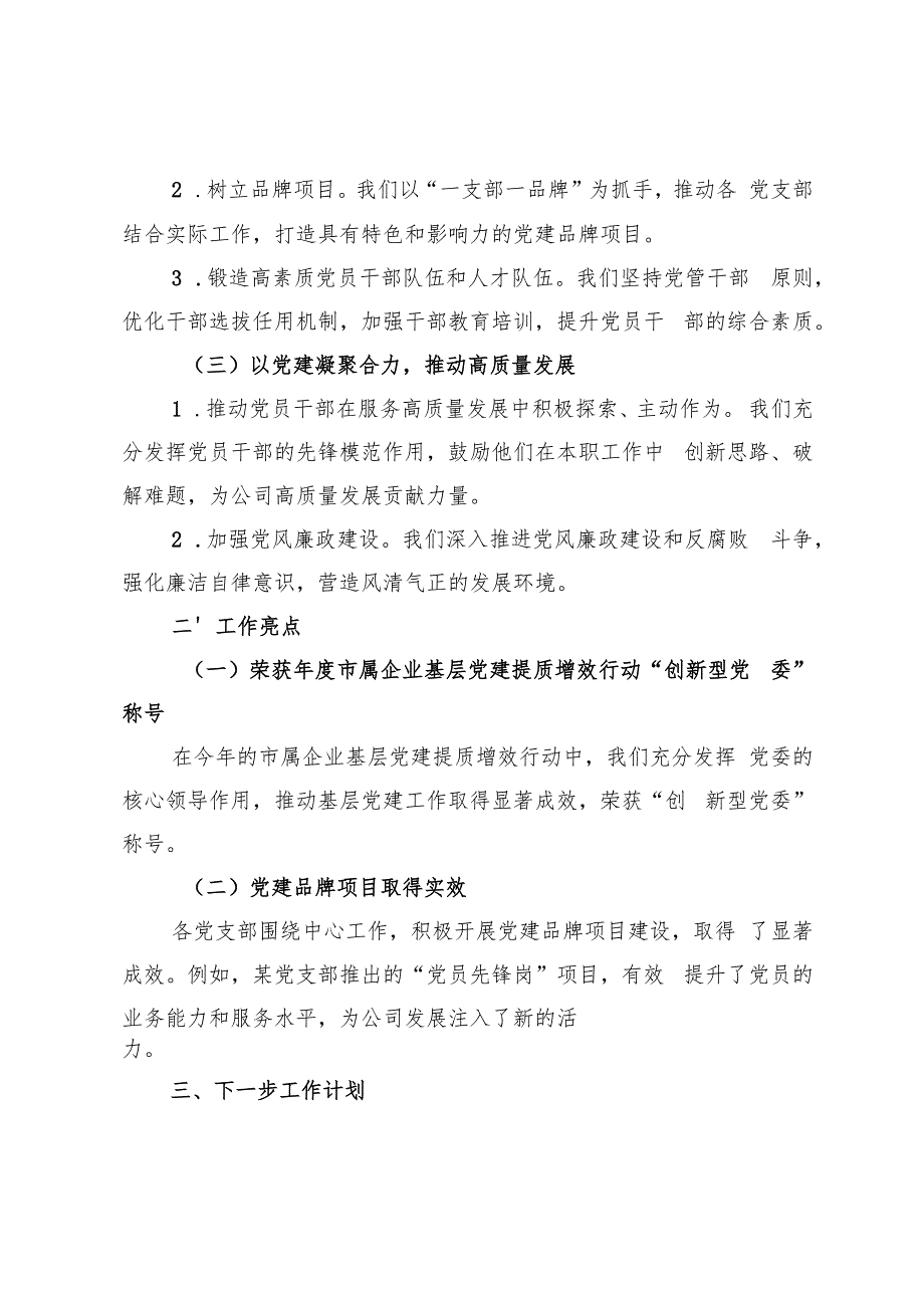 2024国企党委书记抓基层党建述职工作报告.docx_第2页