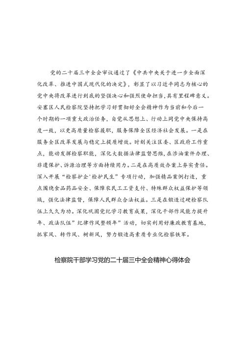 检察长学习二十三中全会精神心得体会8篇供参考.docx