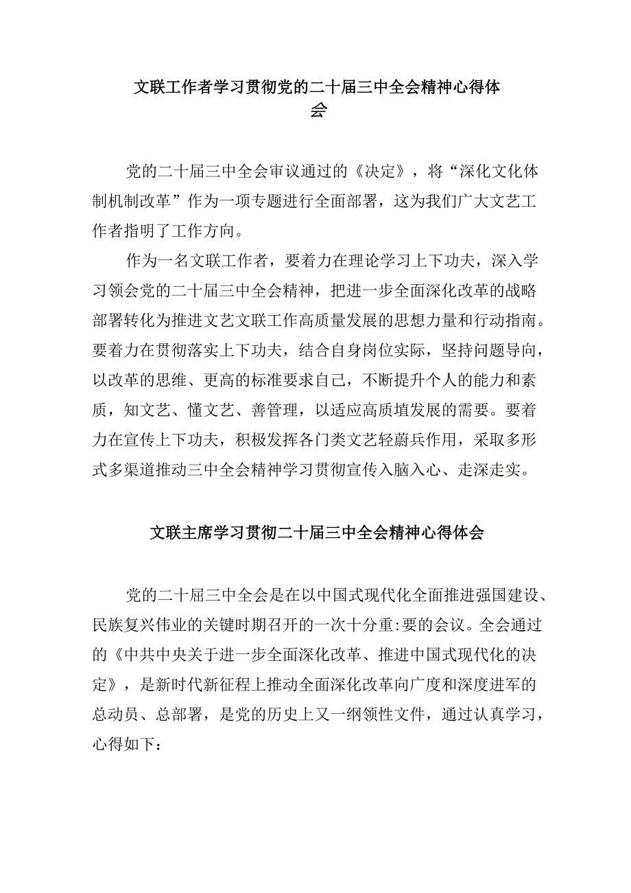 （11篇）文旅工作者学习贯彻党的二十三中全会精神心得体会（详细版）.docx_第3页
