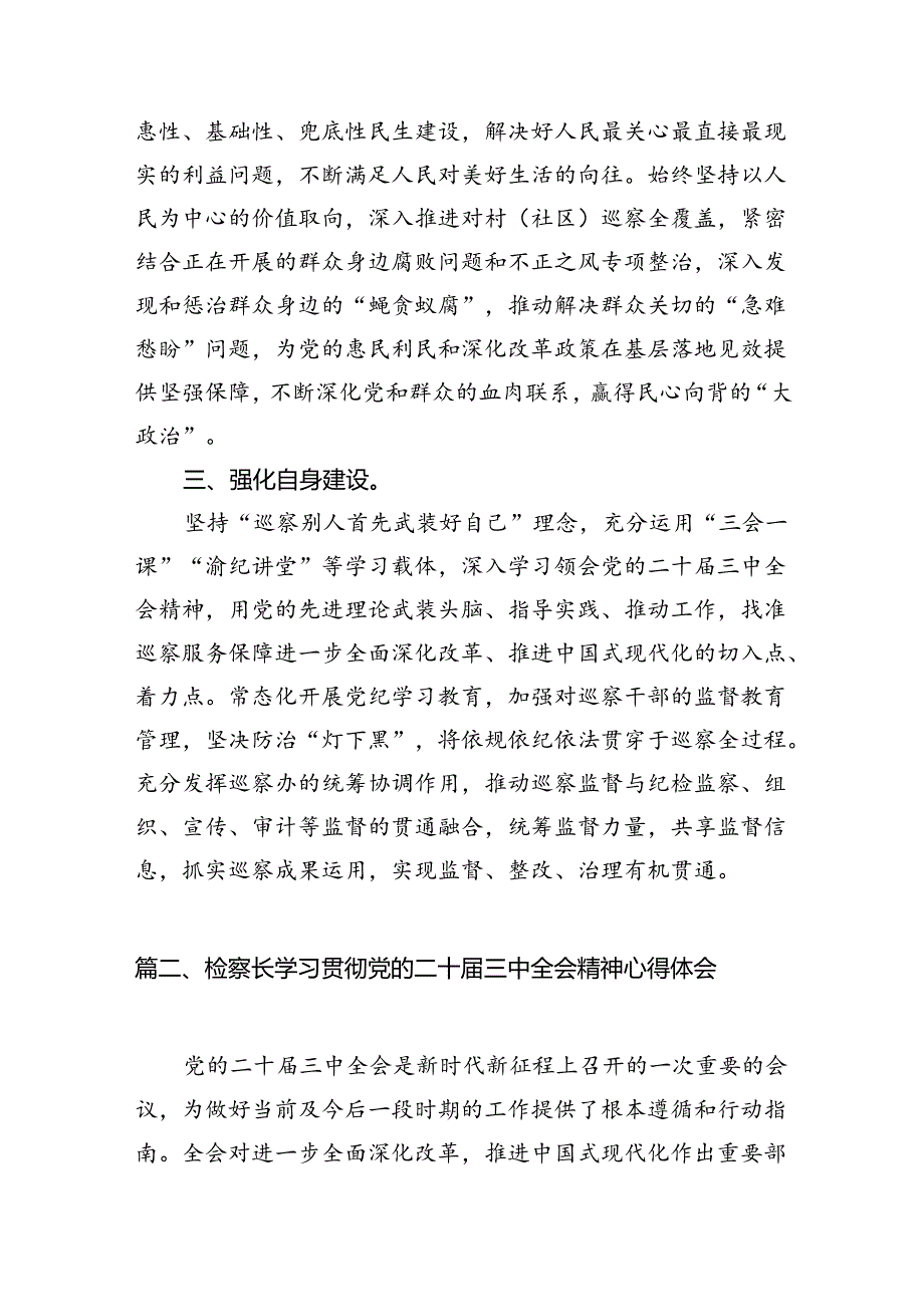 （10篇）巡察干部学习二十三中全会精神心得体会（最新版）.docx_第2页