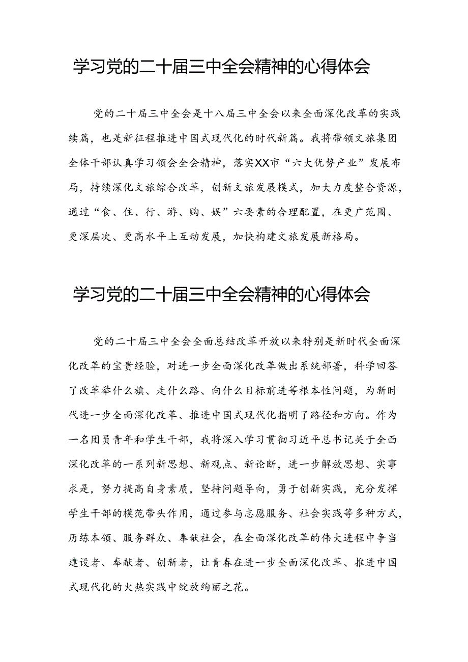 2024年党的二十三中全会精神学习体会范本四十篇.docx_第3页