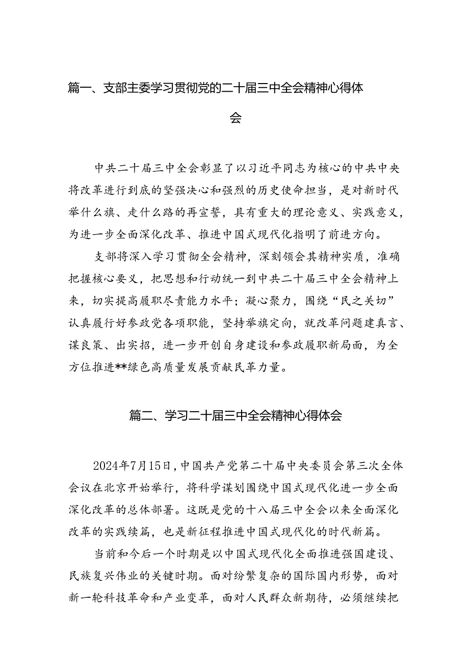 （15篇）支部主委学习贯彻党的二十三中全会精神心得体会（详细版）.docx_第2页