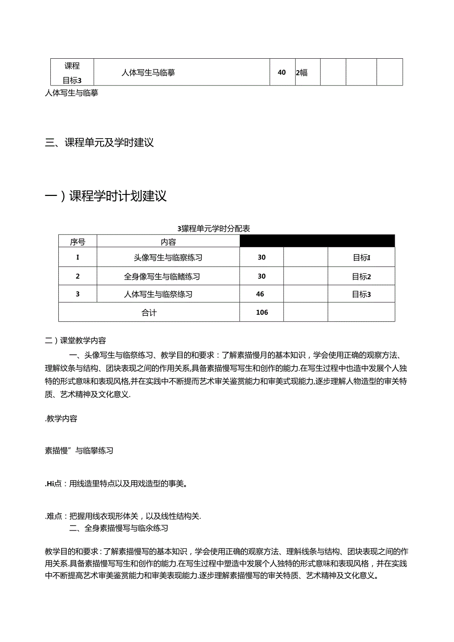 美术资料：素描与慢写课程教学大纲.docx_第3页