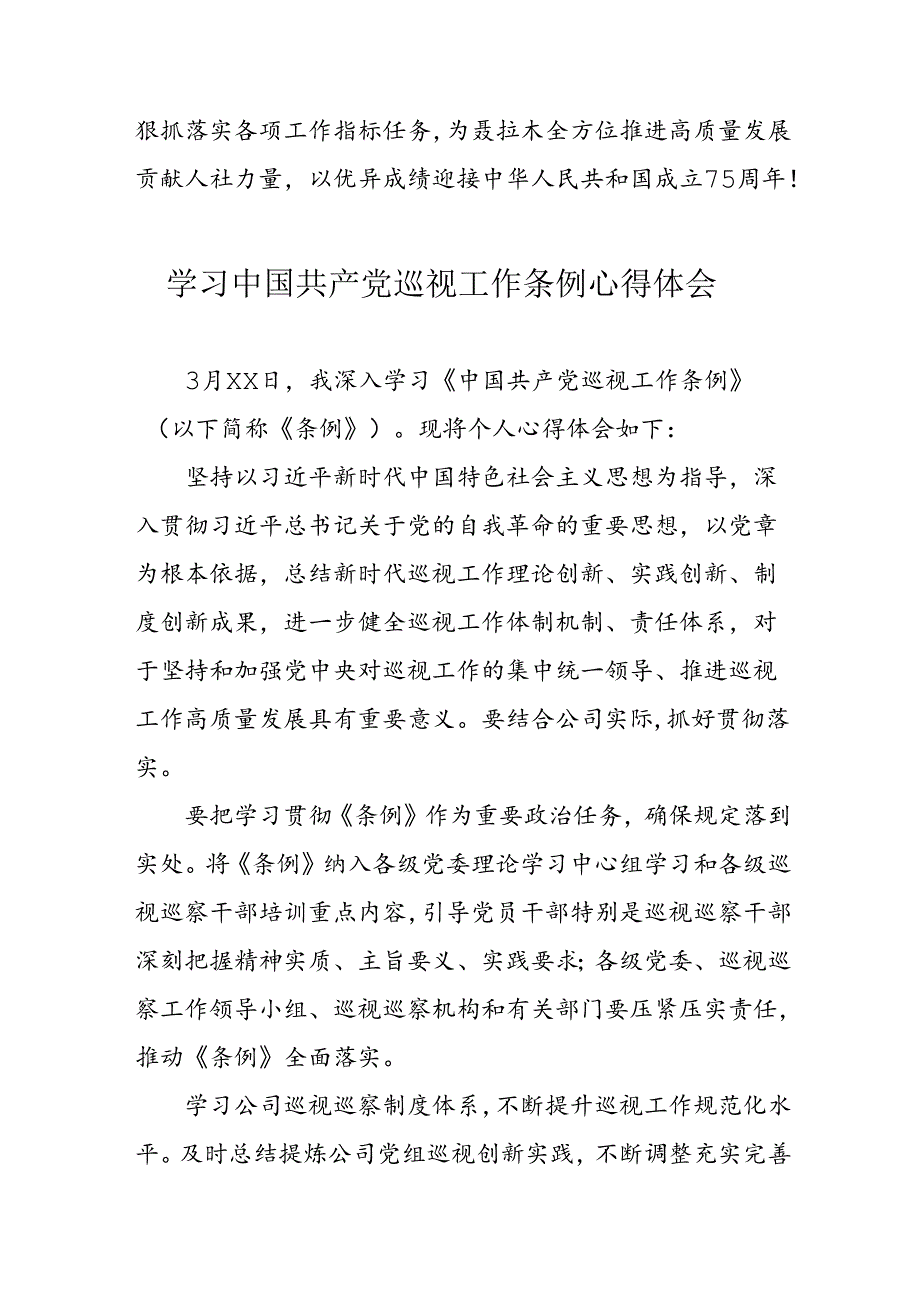乡镇党员干部学习《中国共产党巡视工作条例》心得体会 （7份）.docx_第3页