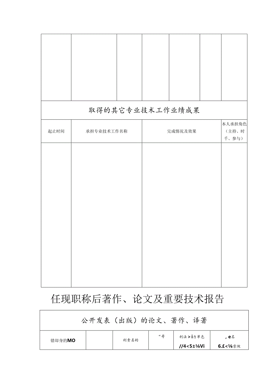 任现职称前主要专业技术工作业绩表模板.docx_第3页