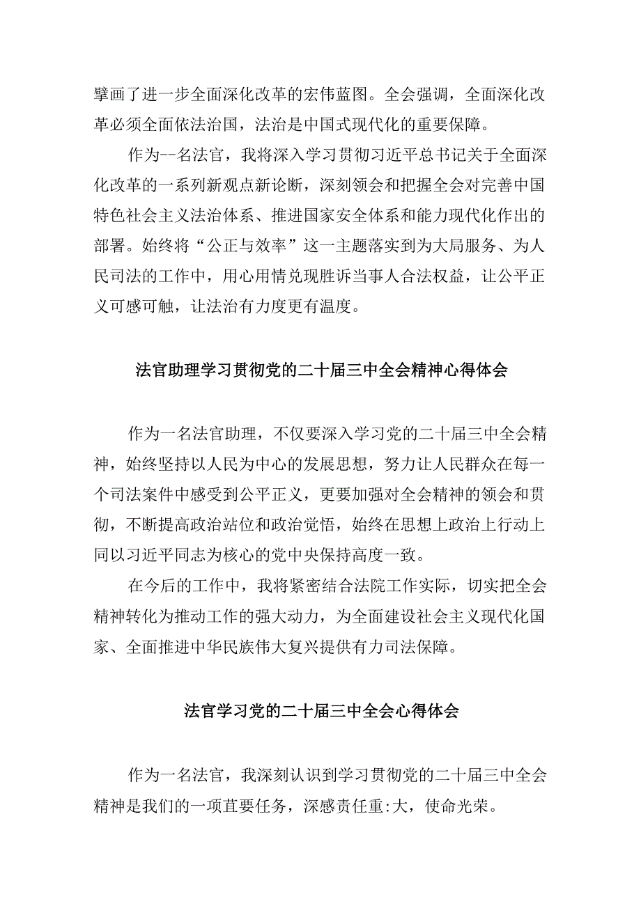 （11篇）青年执行法官学习贯彻党的二十三中全会精神心得体会范文.docx_第2页