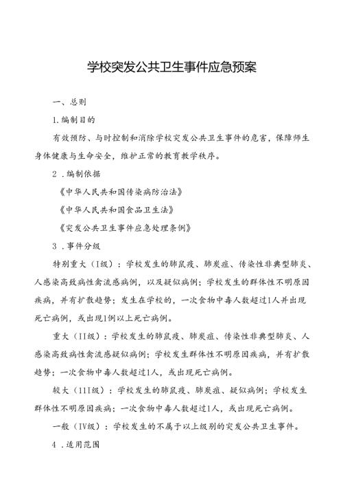 中学2024年最新版突发公共卫生事件应急预案.docx