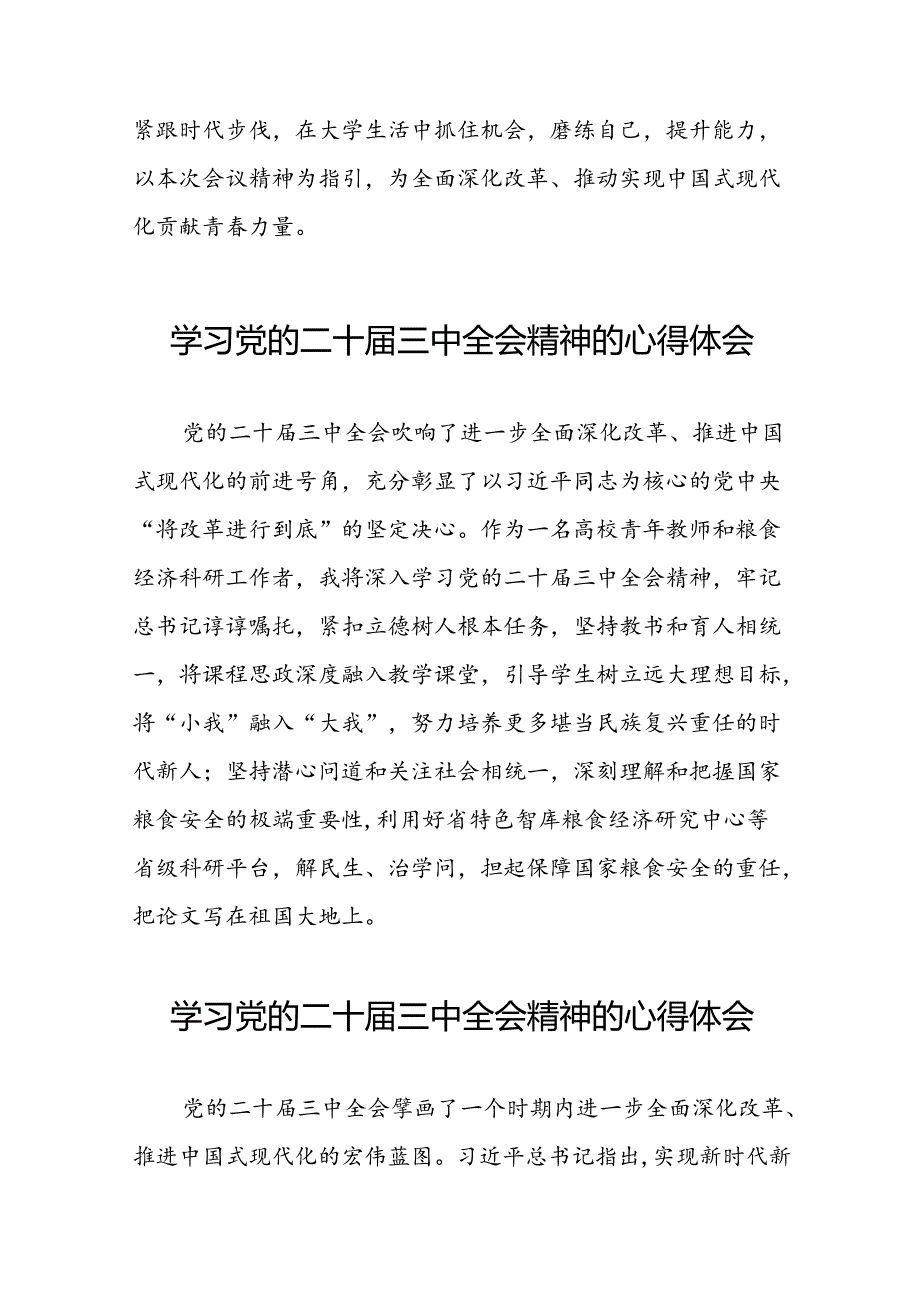 学习党的二十三中全会精神的心得体会发言稿四十篇.docx_第3页
