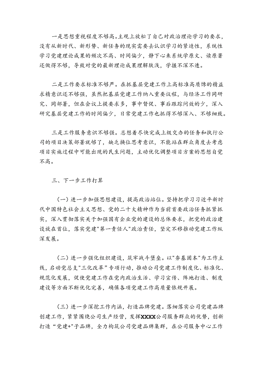 公司党总支20242025抓基层党建工作述职报告.docx_第3页