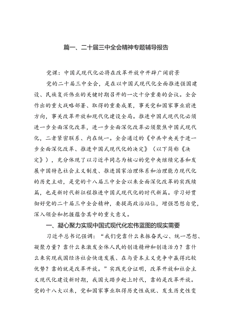 （10篇）二十三中全会精神专题辅导报告（详细版）.docx_第2页