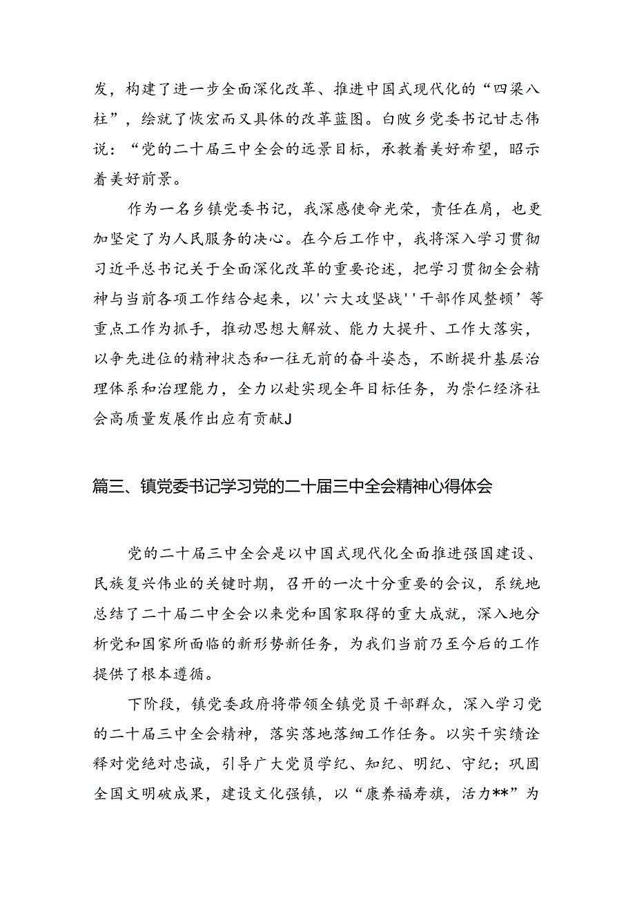基层乡镇长学习二十三中全会精神研讨发言（共7篇）.docx_第3页