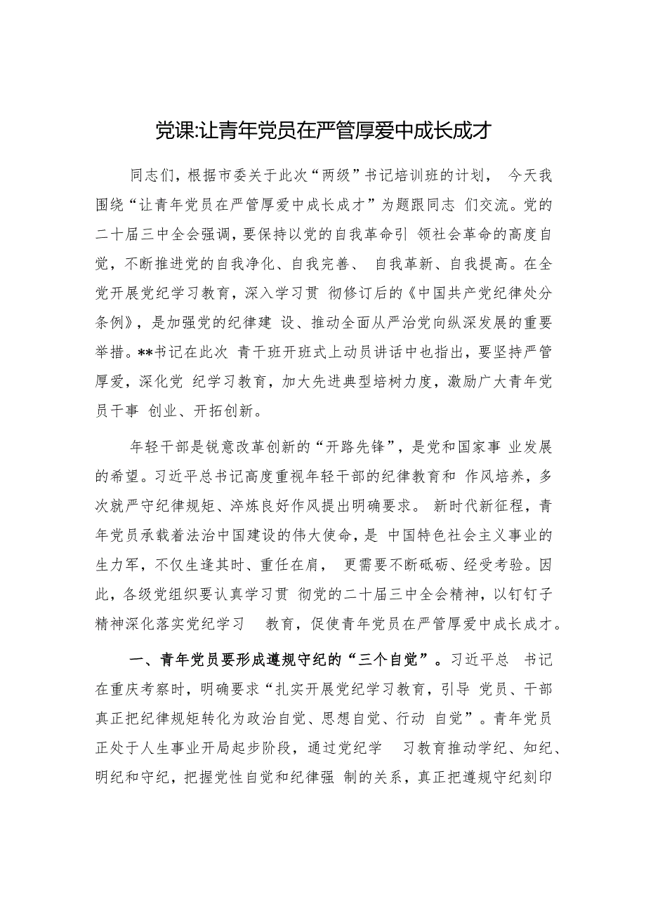 2025上半年书记给青年党员年轻干部上讲授的党课讲稿8篇.docx_第2页