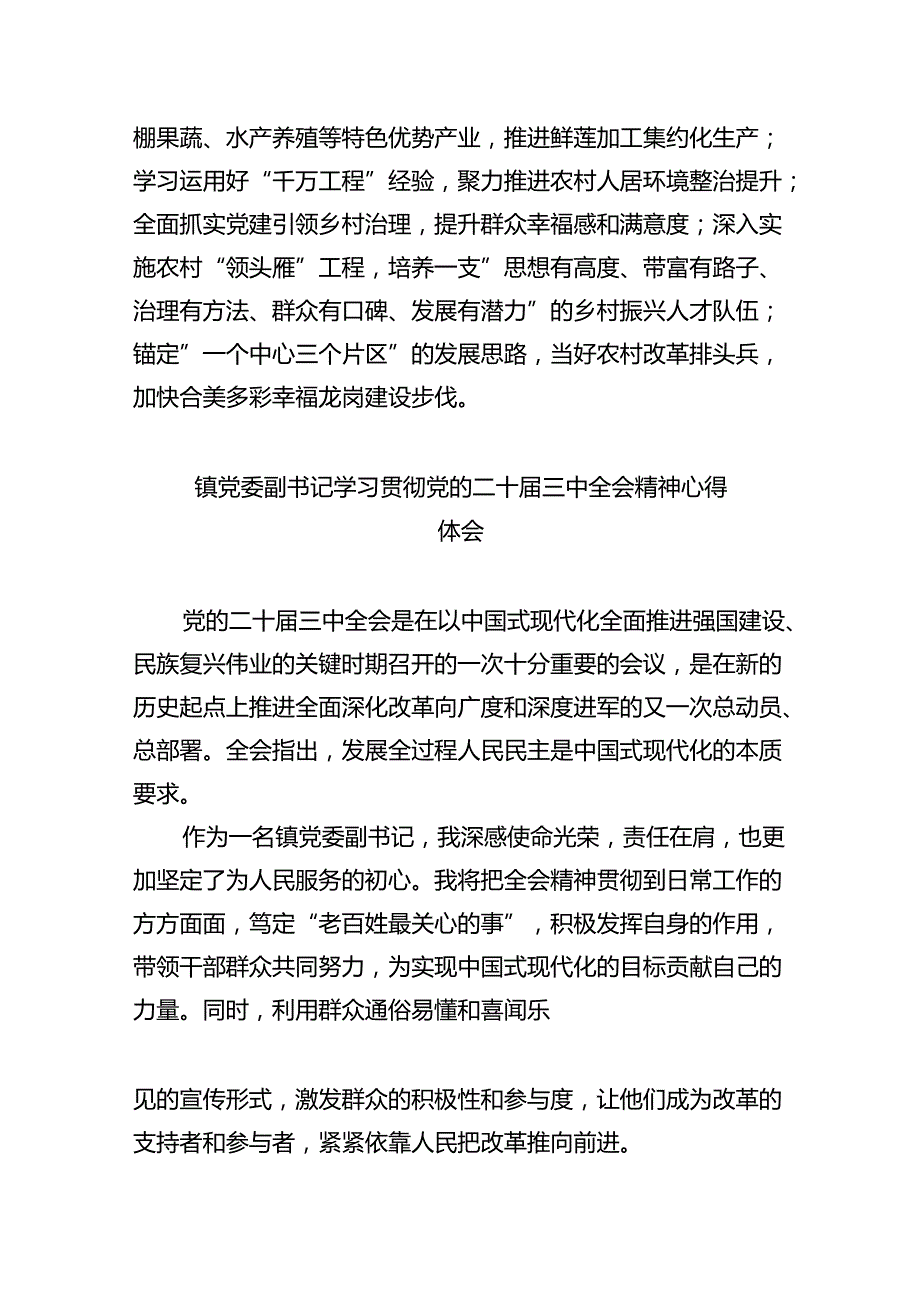 镇团委书记学习贯彻党的二十三中全会精神心得体会感悟（共五篇）.docx_第2页