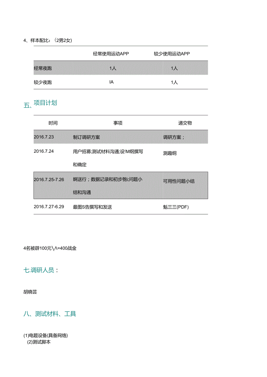 3.夜跑APP 夜行者可用性测试调研方案.docx_第3页