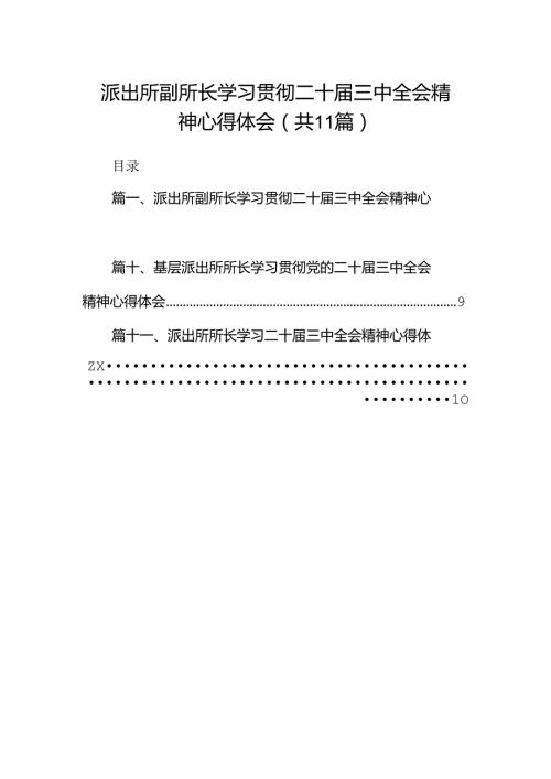 （11篇）派出所副所长学习贯彻二十三中全会精神心得体会（详细版）.docx