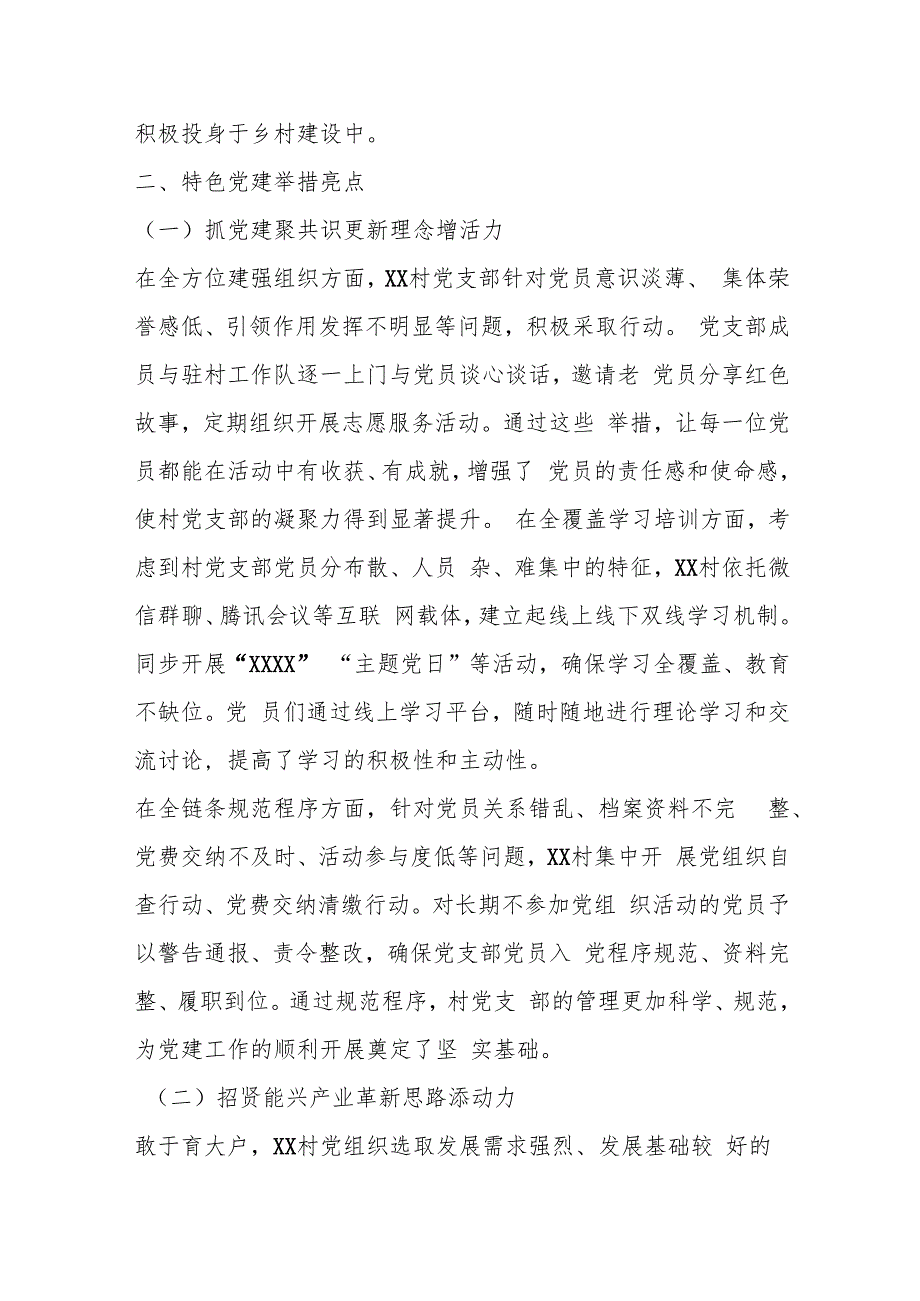 2024 年 XX 村“三新”领域党建工作总结.docx_第2页