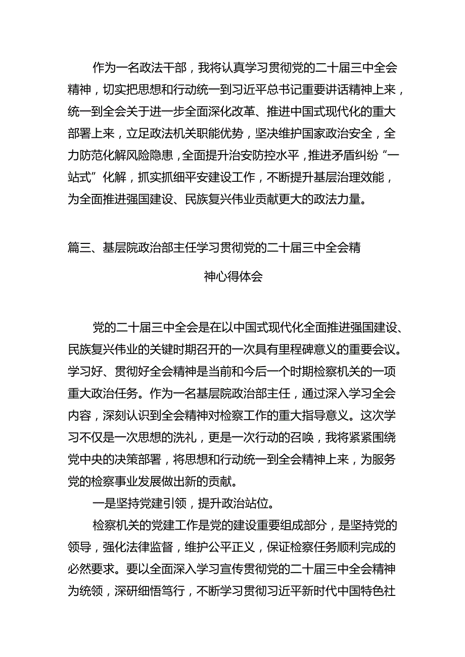 （15篇）政法工作者学习贯彻党的二十三中全会精神心得体会汇编.docx_第3页