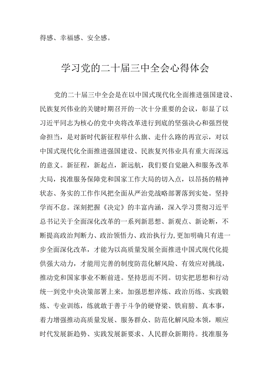 学习2024年学习党的二十三中全会个人心得体会 （14份）.docx_第2页