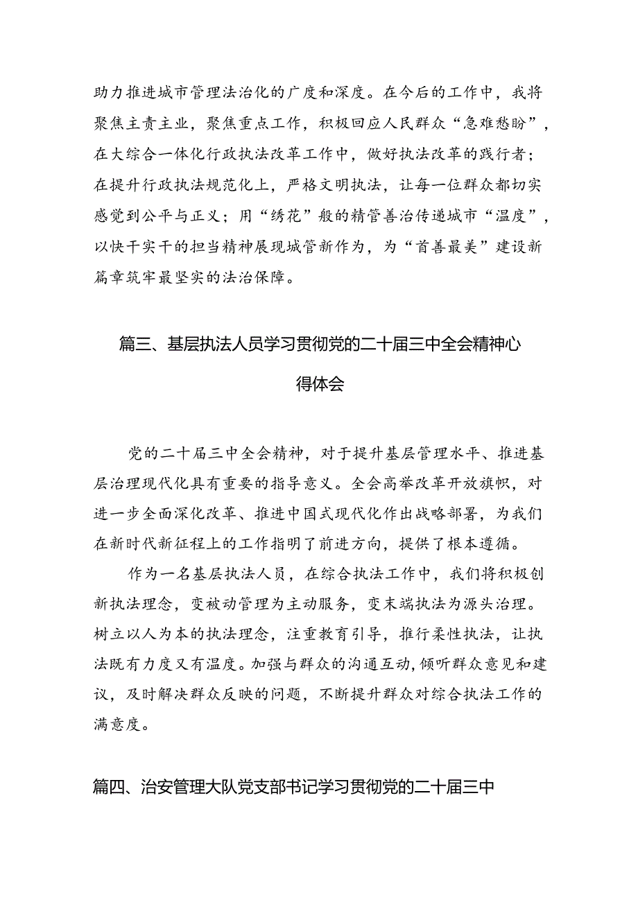 （10篇）治安大队大队长学习党的二十三中全会精神心得体会范文.docx_第3页