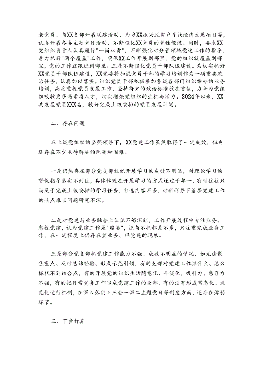 X党委（党组）书记20242025抓党建工作述职报告.docx_第3页