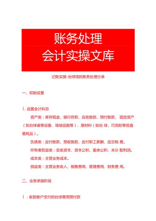 记账实操台球馆的账务处理分录.docx
