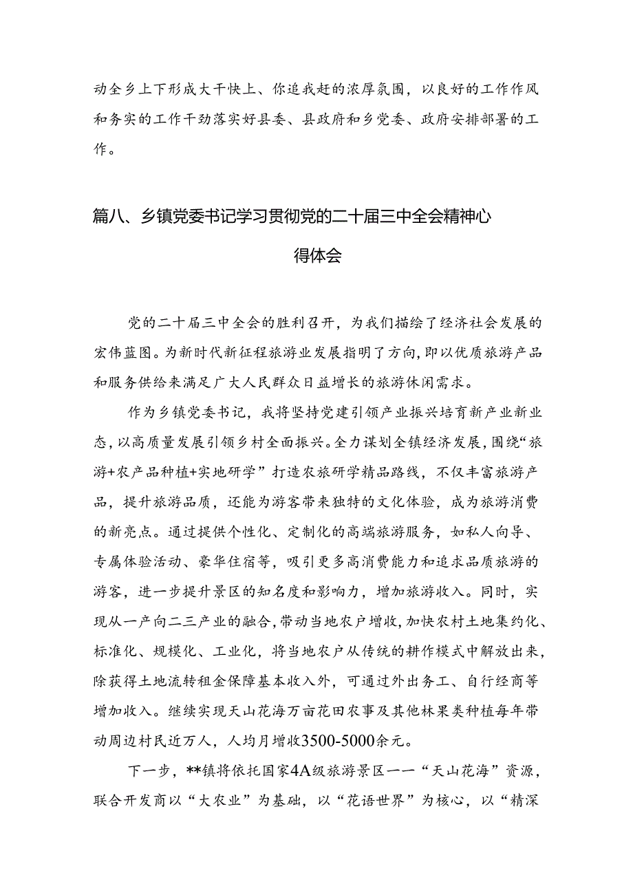 （10篇）副镇长学习贯彻党的二十三中全会精神心得体会范文.docx_第3页