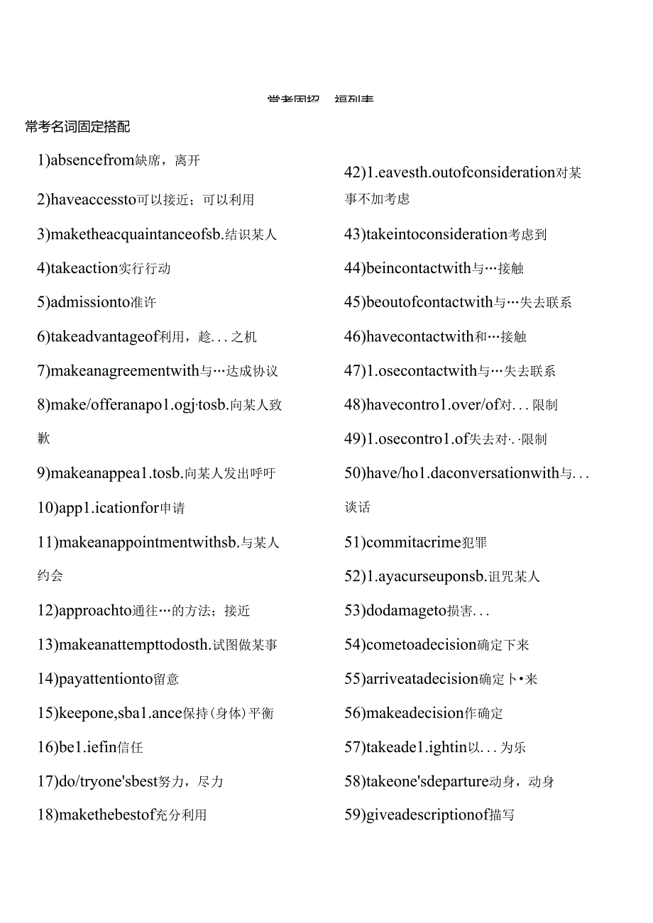 常考固定搭配列表.docx_第1页