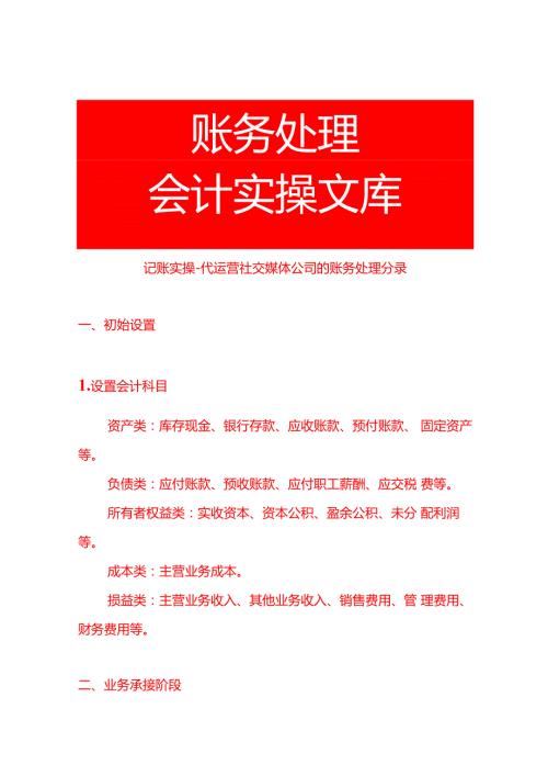 记账实操代运营社交媒体公司的账务处理分录.docx