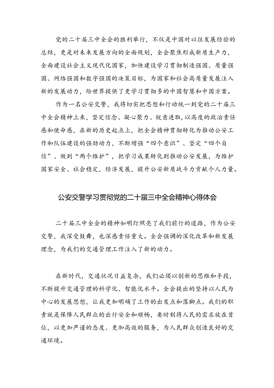 （9篇）交警大队大队长学习二十三中全会精神研讨发言（精选）.docx_第3页