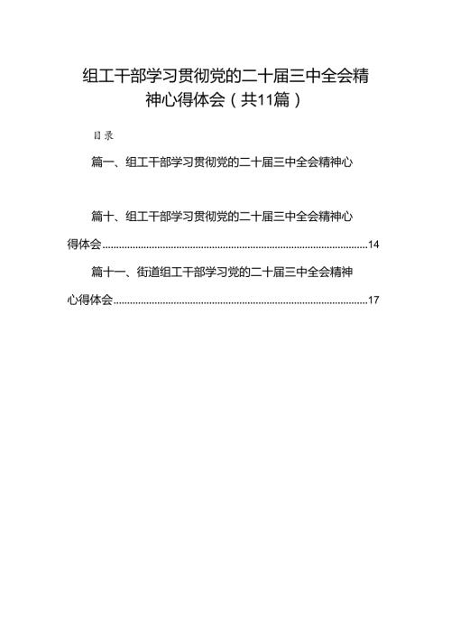 （11篇）组工干部学习贯彻党的二十三中全会精神心得体会范文.docx