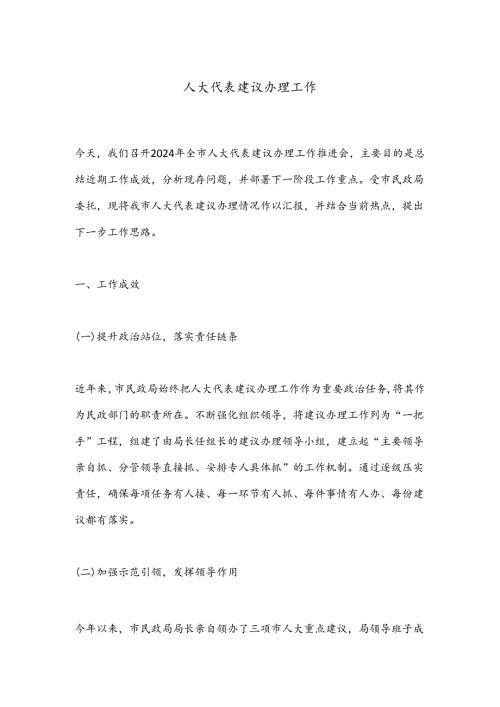 人大代表建议办理工作.docx
