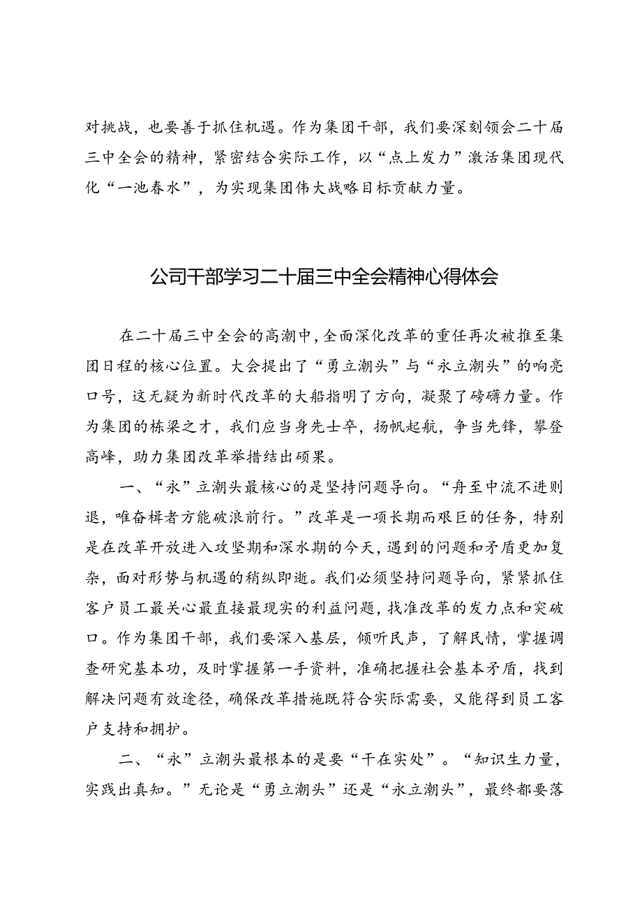2024年公司干部、公司党员学习二十三中全会精神心得体会.docx_第3页