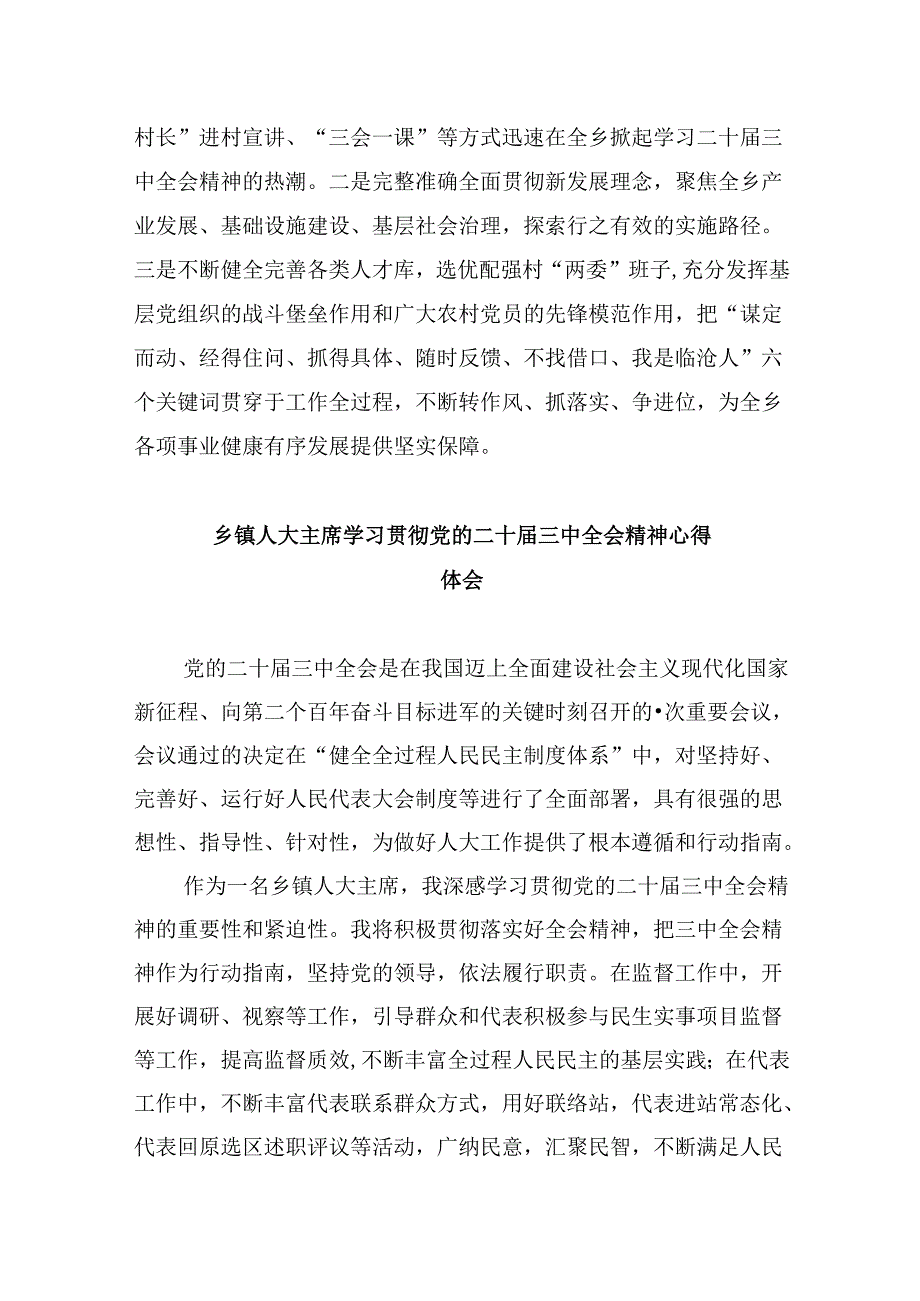镇党委书记学习贯彻党的二十三中全会精神心得体会范本5篇供参考.docx_第2页