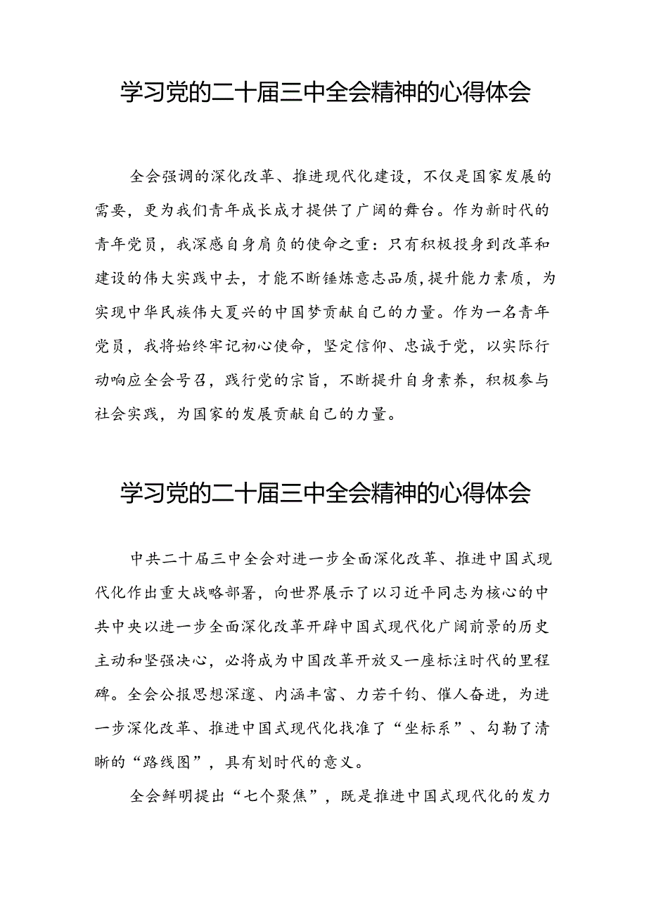 2024年党的二十三中全会精神学习体会简要版四十篇.docx_第3页