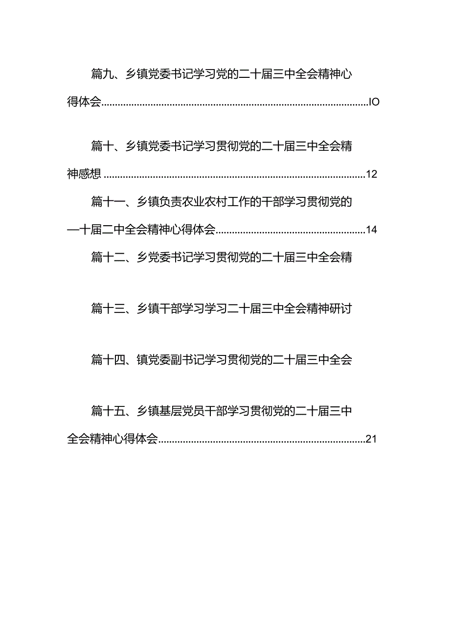（15篇）镇党委书记学习党的二十三中全会精神心得体会集合.docx_第2页
