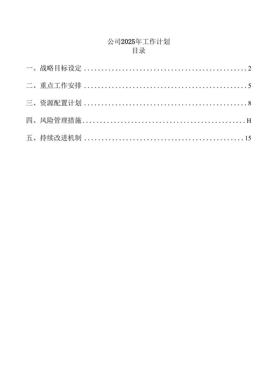 公司2025年工作计划.docx_第1页