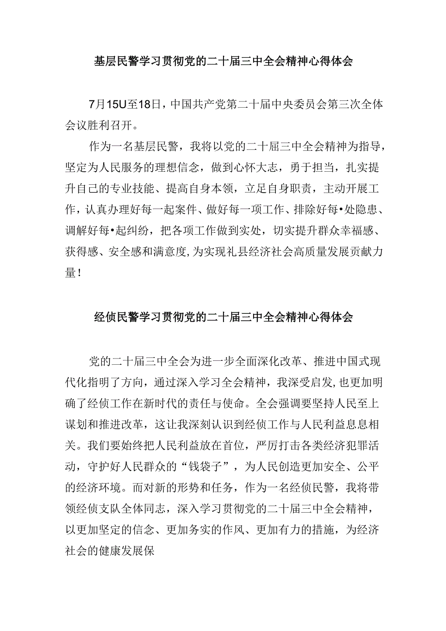 （11篇）见习民警二十三中全会精神集中学习交流研讨发言（详细版）.docx_第3页