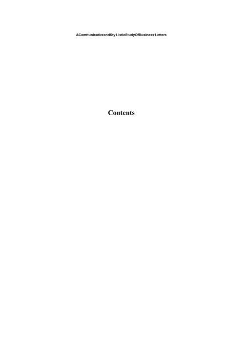 A Communicative and Stylistic StudyOf Business Letters.docx