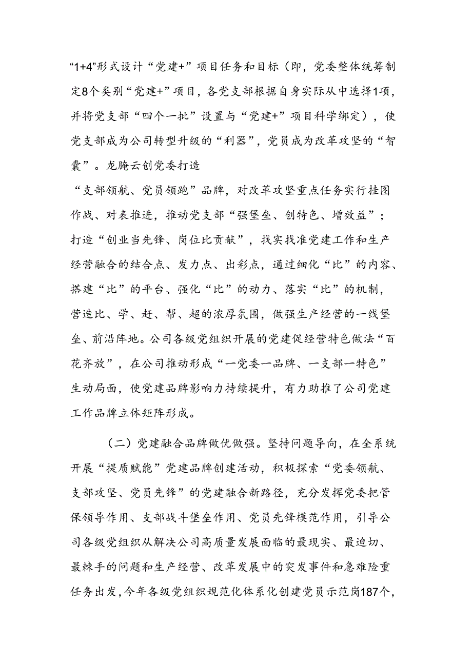 国有企业党委书记抓基层党建工作述职报告范文稿.docx_第2页