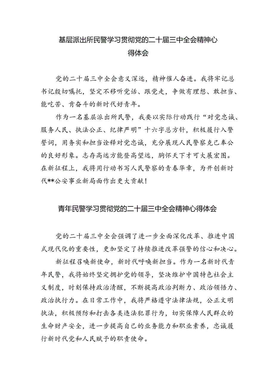 （9篇）治安大队负责人学习贯彻党的二十三中全会精神心得体会（详细版）.docx_第3页