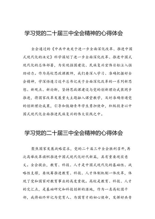 2024年学习二十三中全会精神心得感悟汇编四十篇.docx