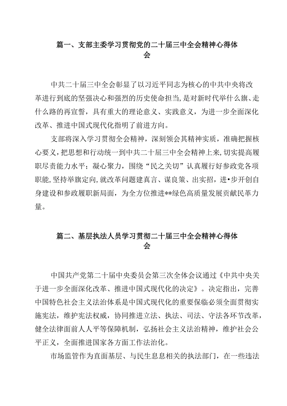 支部主委学习贯彻党的二十三中全会精神心得体会12篇（最新版）.docx_第2页