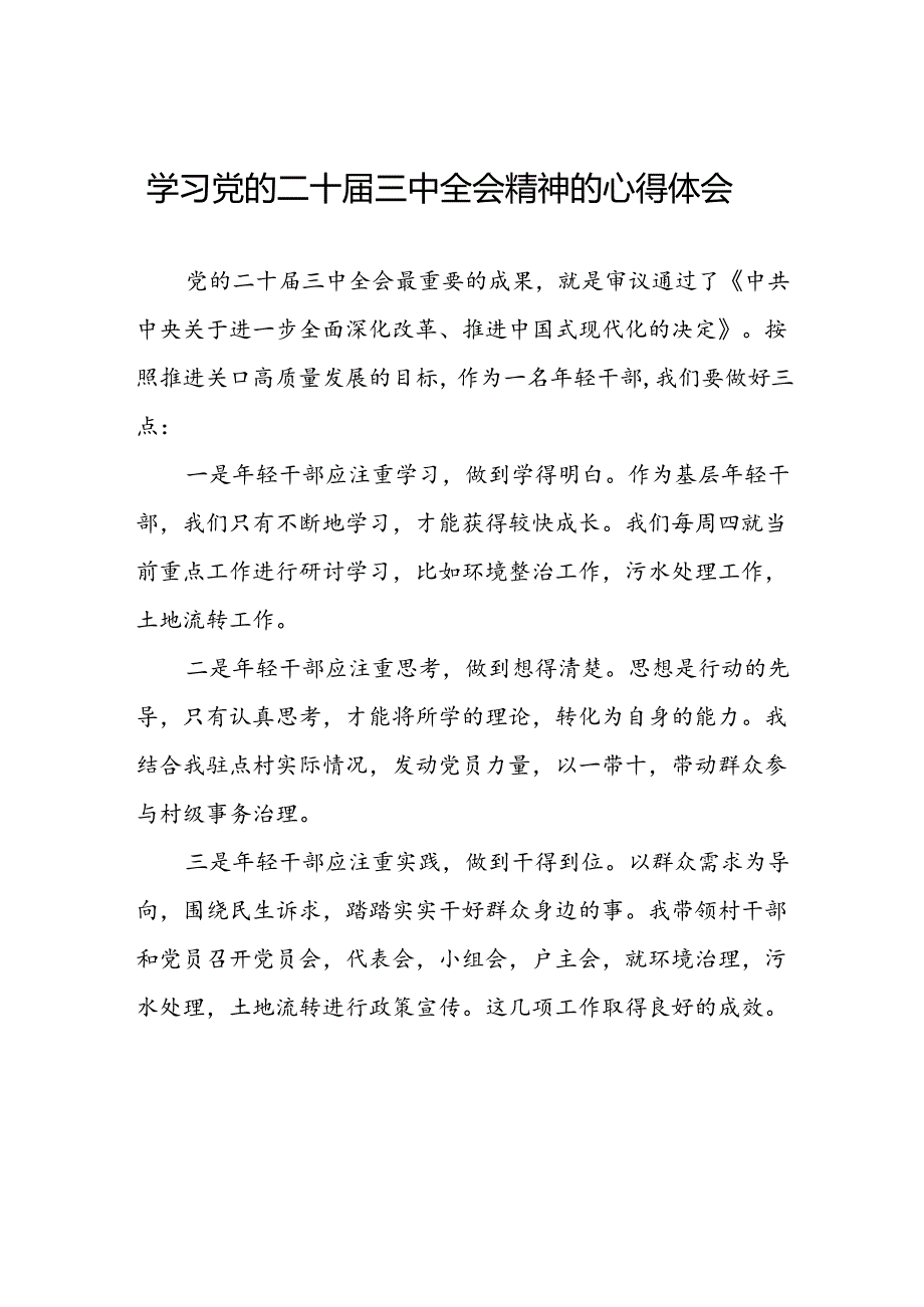 领导干部学习贯彻党的二十三中全会心得体会简短发言九篇.docx_第1页