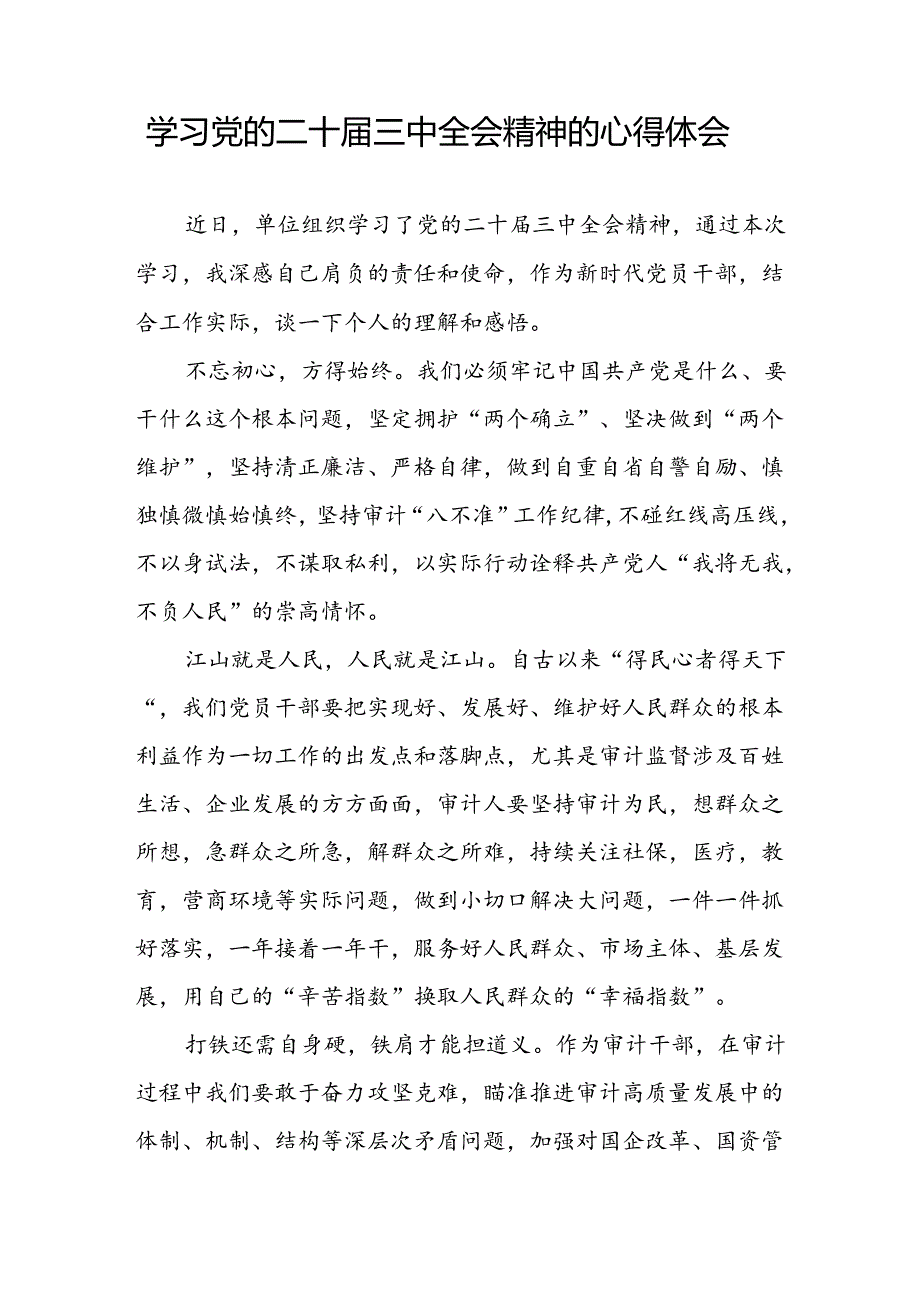领导干部学习贯彻党的二十三中全会心得体会简短发言九篇.docx_第2页
