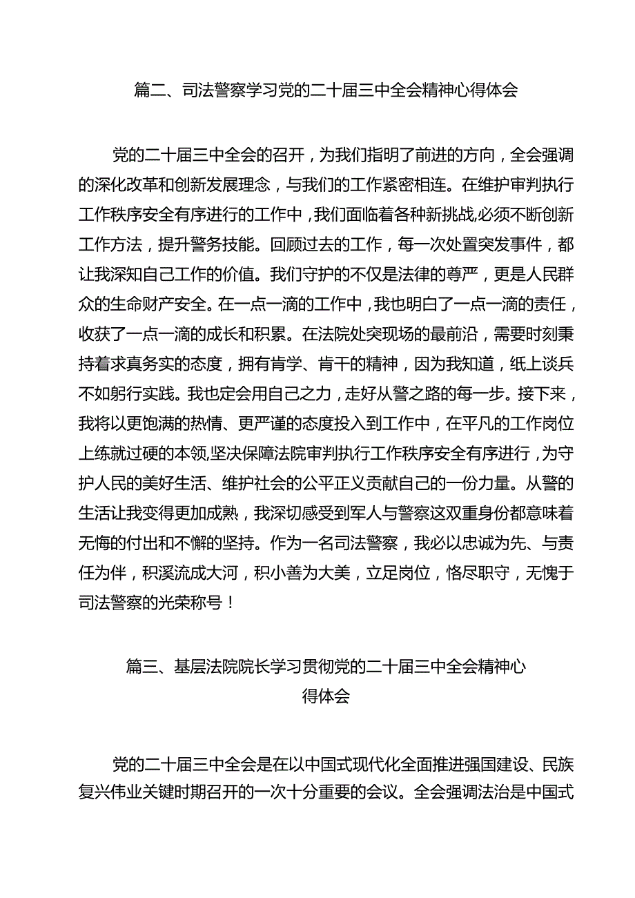 （13篇）基层司法警察学习二十三中全会精神心得体会研讨发言（详细版）.docx_第3页