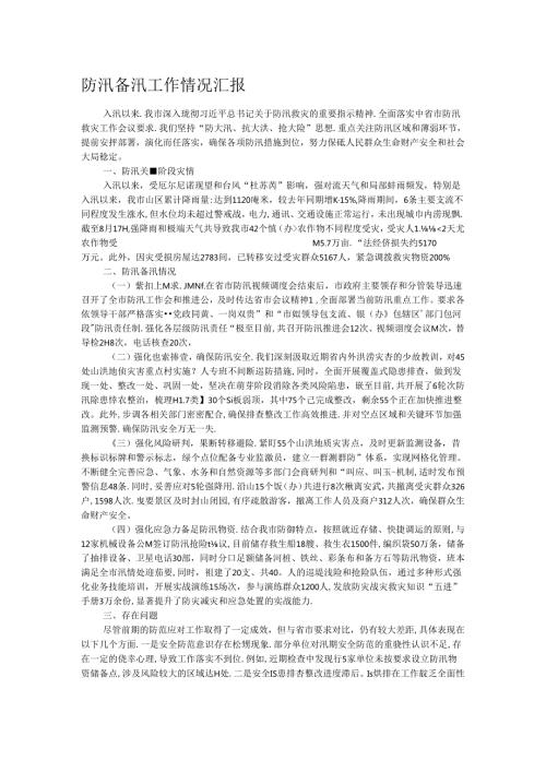 防汛备汛工作情况汇报.docx