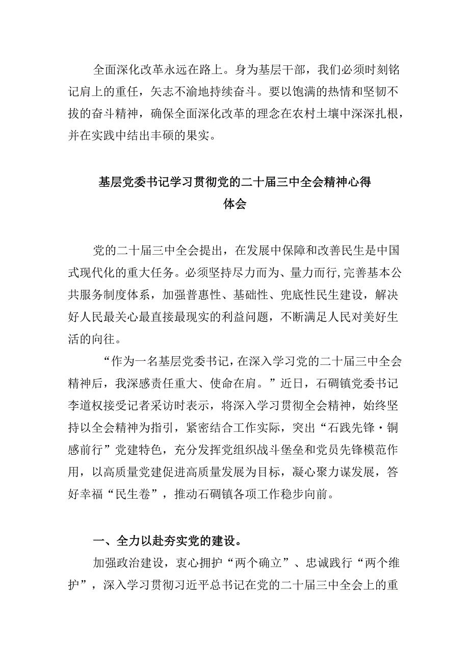 乡镇领导干部学习贯彻党的二十三中全会精神心得体会8篇（精选）.docx_第3页