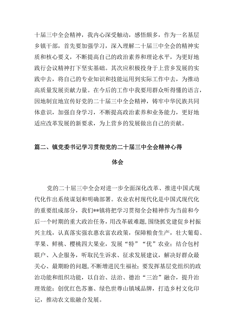 (八篇)基层乡镇干部学习二十三中全会精神专题研讨材料（精选）.docx_第2页
