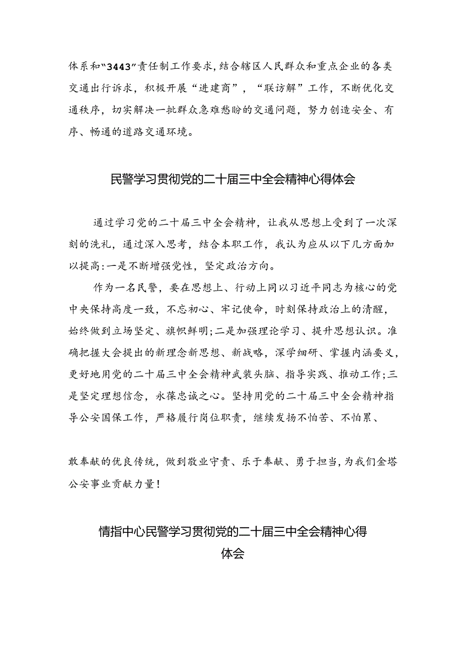 （9篇）经侦民警学习贯彻党的二十三中全会精神心得体会（最新版）.docx_第3页